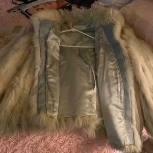 Blue fox fur coat made in Finland